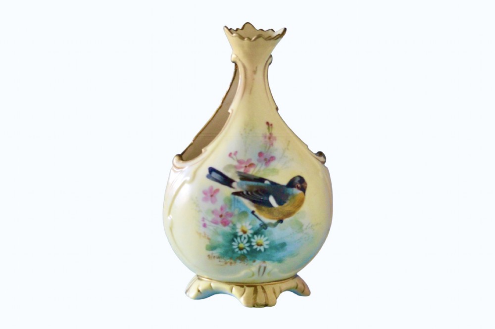 locke co worcester porcelain vase 1898 1902 signed lewis
