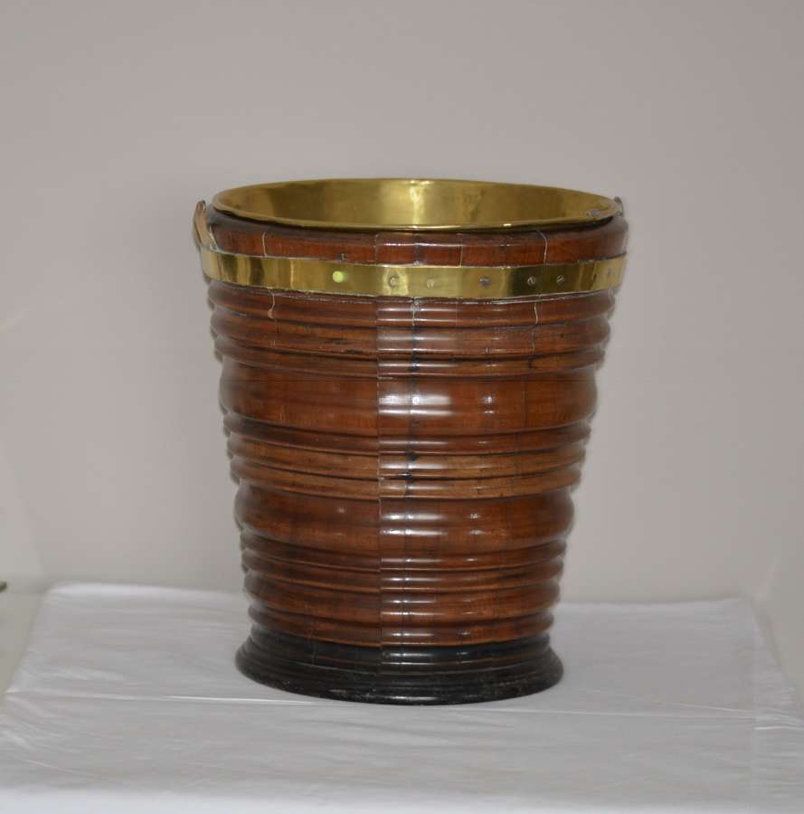 A 19th Century Dutch Brass Bound Peat Bucket