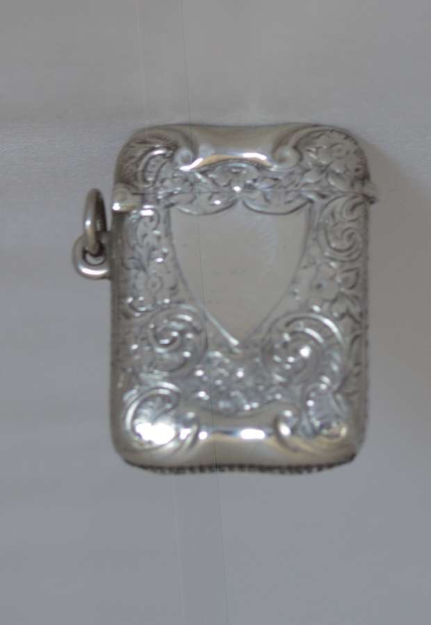 1901 Silver Vesta Case by Birmingham Silversmith Henry Matthews