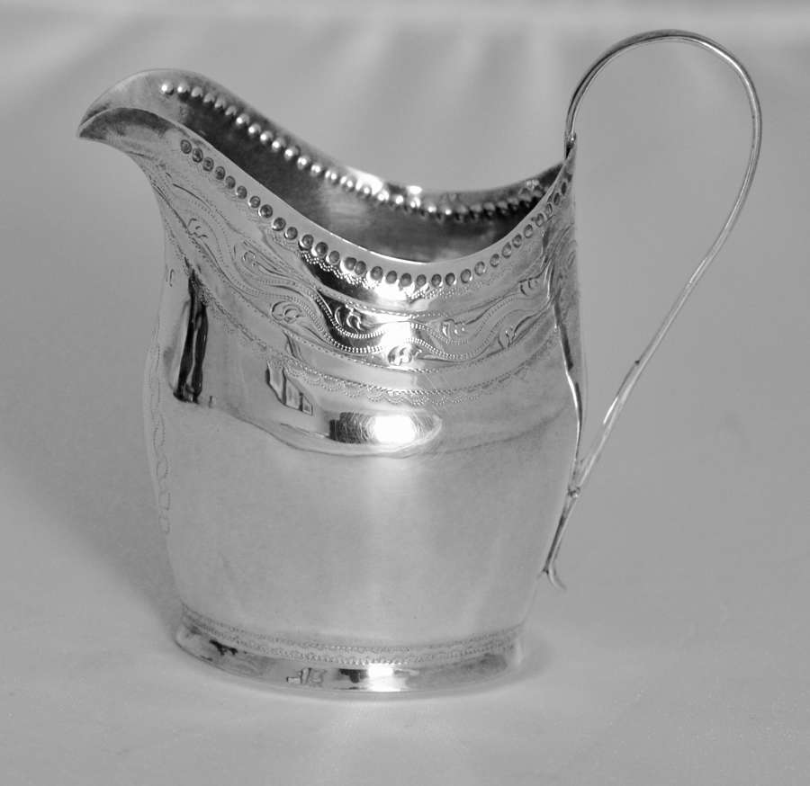 1804 GEORGE 111 STERLING SILVER CREAM JUG BY LONDON'S WILLIAM BENNETT