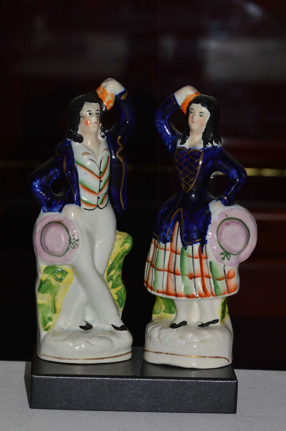An Attractive Pair of Staffordshire Figures of Village Dancers - C1860