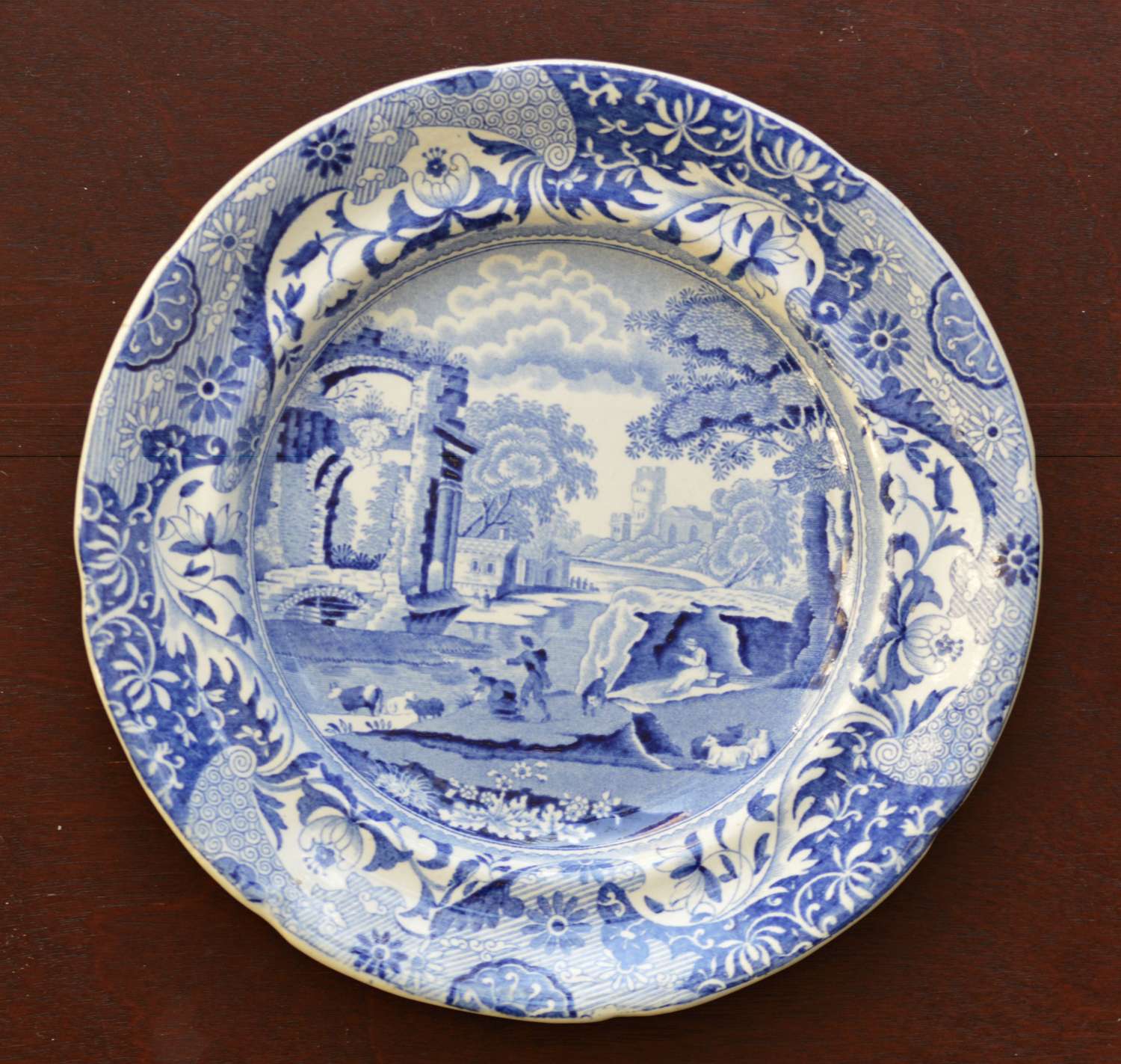 Zachariah Boyle - Italian Plate - c1828 -1850 - Blue and White