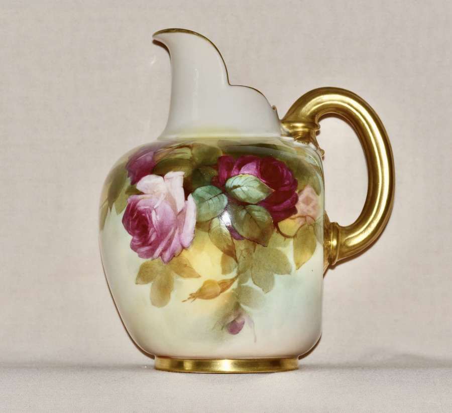 An 1887 Large Royal Worcester Porcelain Ewer