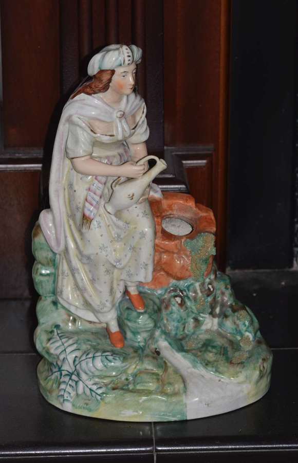 Large C19th Thomas Parr Staffordshire Figure of Rebecca at the Well