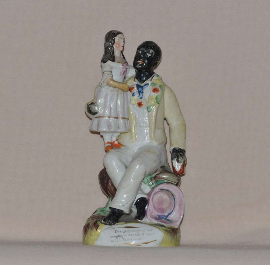 19th Century Thomas Parr Staffordshire Figure of Uncle Tom and Eva