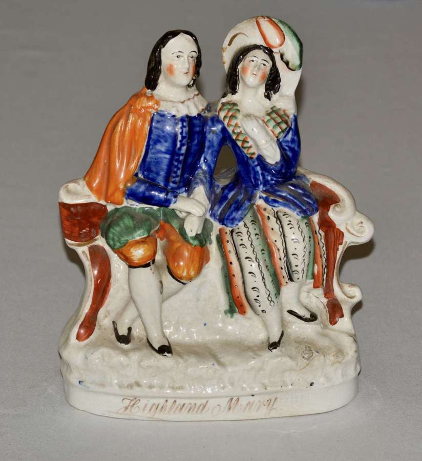 A 19th Century Staffordshire figure of Highland Mary and Robert Burns