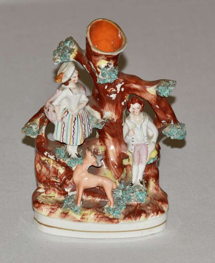 A 19th Century Staffordshire Spill Vase of a Courting Couple