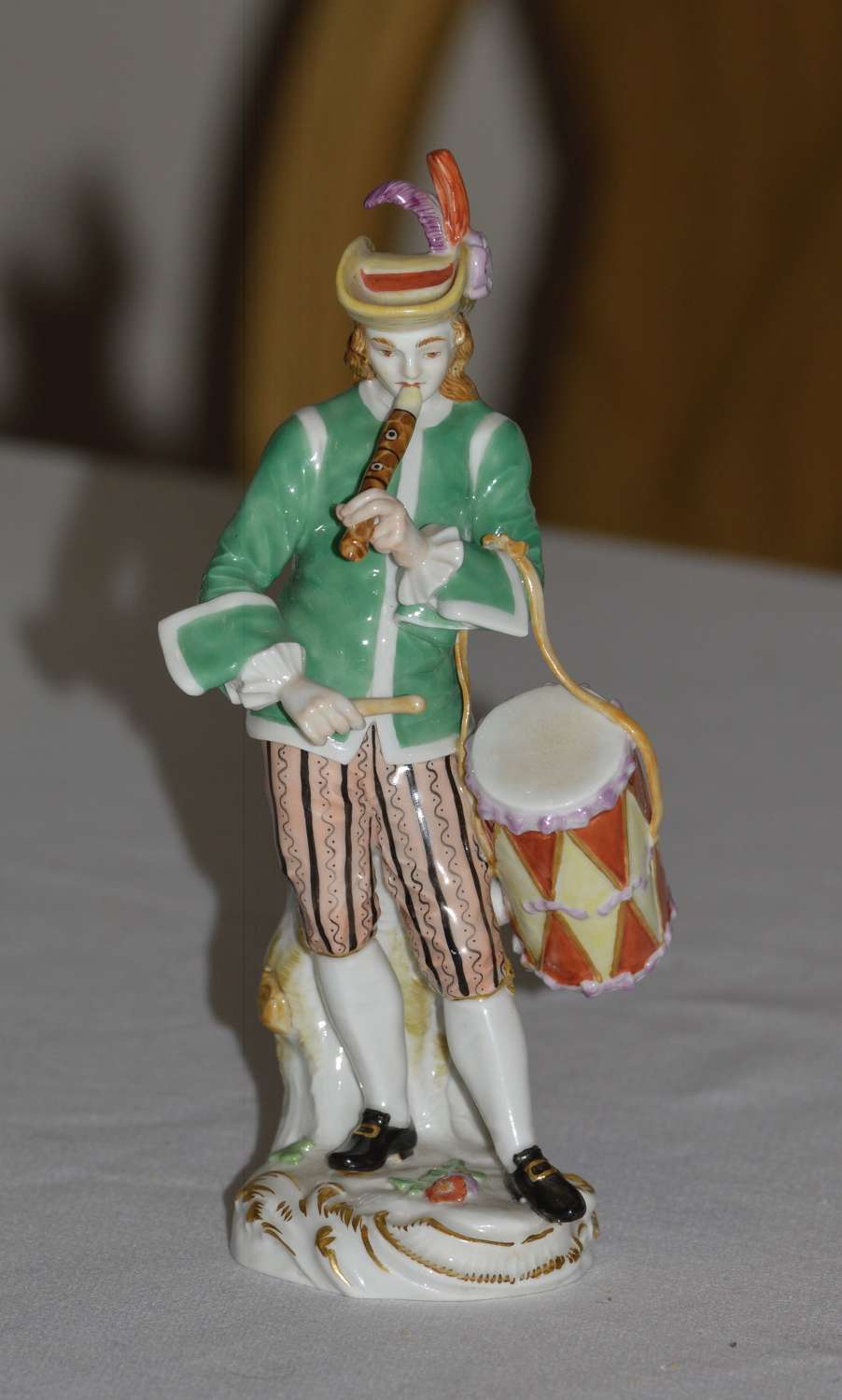 A High Quality Meissen Porcelain Figure of Musician Late 19th Century